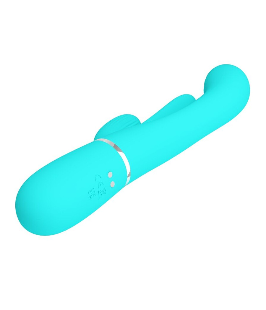 PRETTY LOVE - SHANIA TRIPLE RABBIT VIBRATEUR MULTIFONCTION 3 EN 1 BLEU