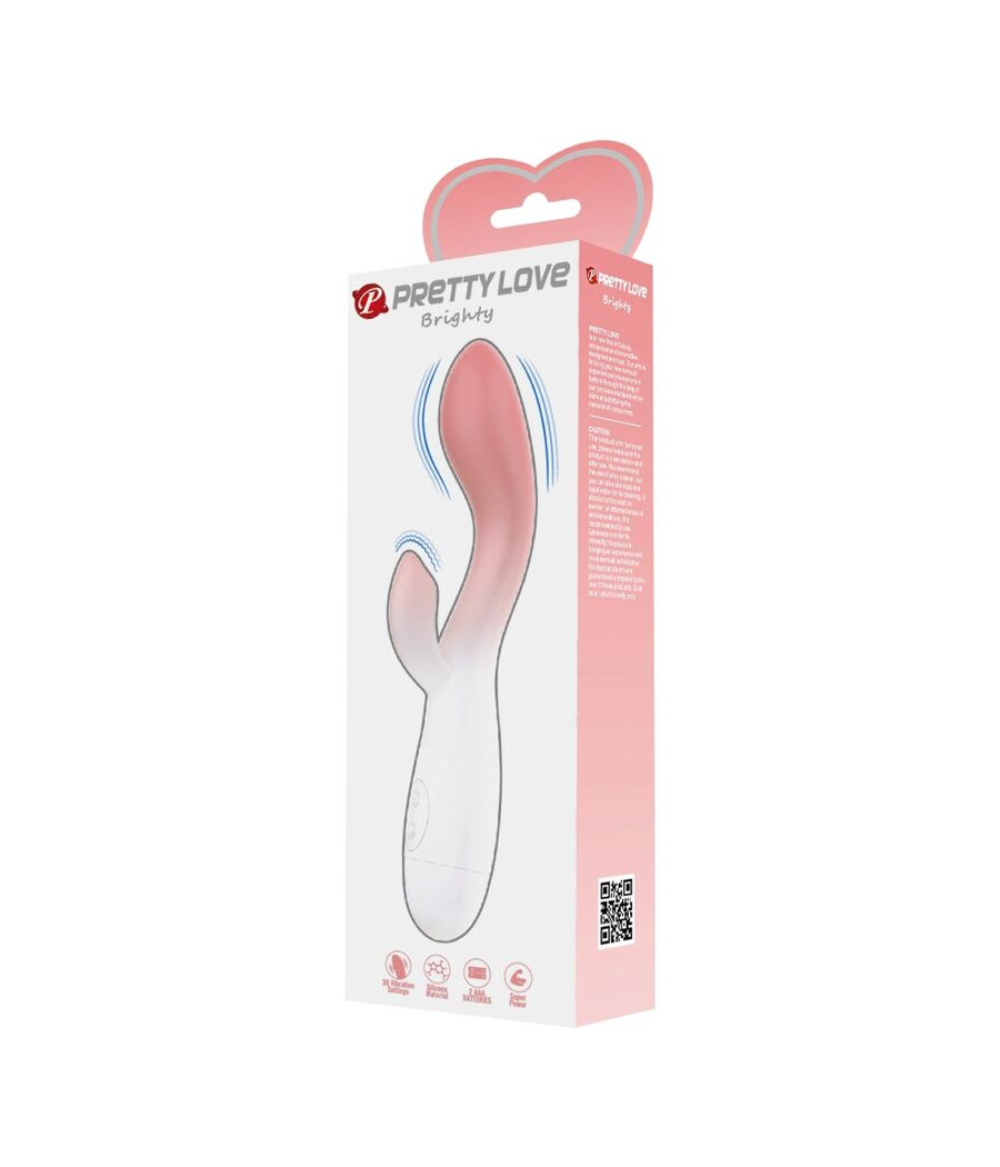 PRETTY LOVE - BRIGHTY VIBRADOR PUNTO G + ESTIMULADOR CLÍTORIS 30 VIBRACIONES ROSA