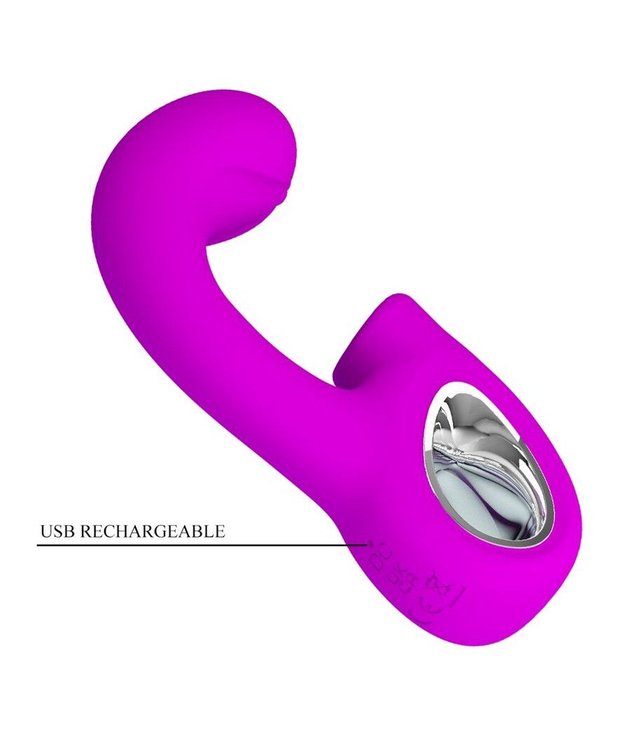 PRETTY LOVE - SIBEL VIBRATEUR POINT G + STIMULATEUR CLITORIS SIBEL 10 VIBRATIONS VIOLET