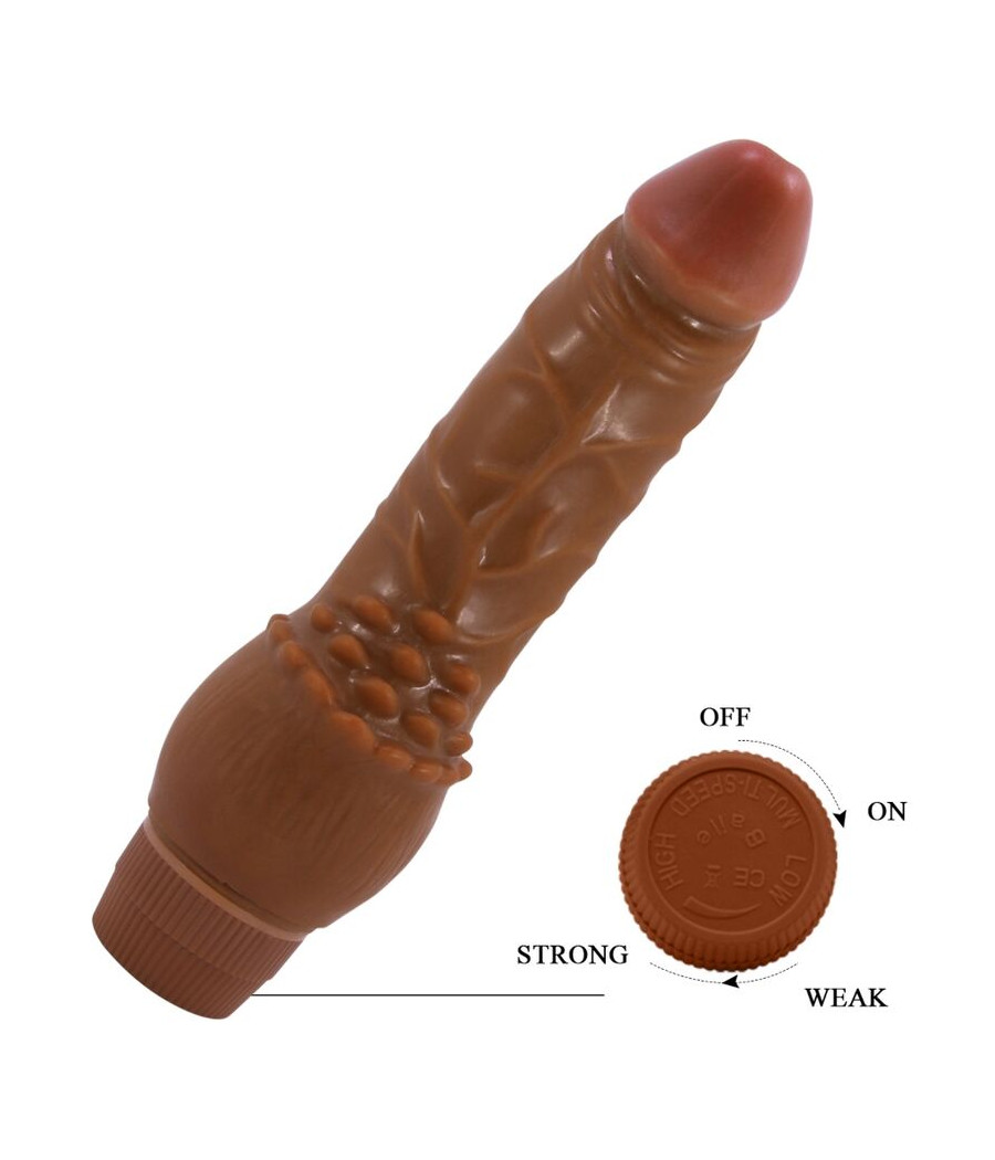 BAILE - BARBARA VIBRADOR REALÍSTICO 19.5 CM MULATO