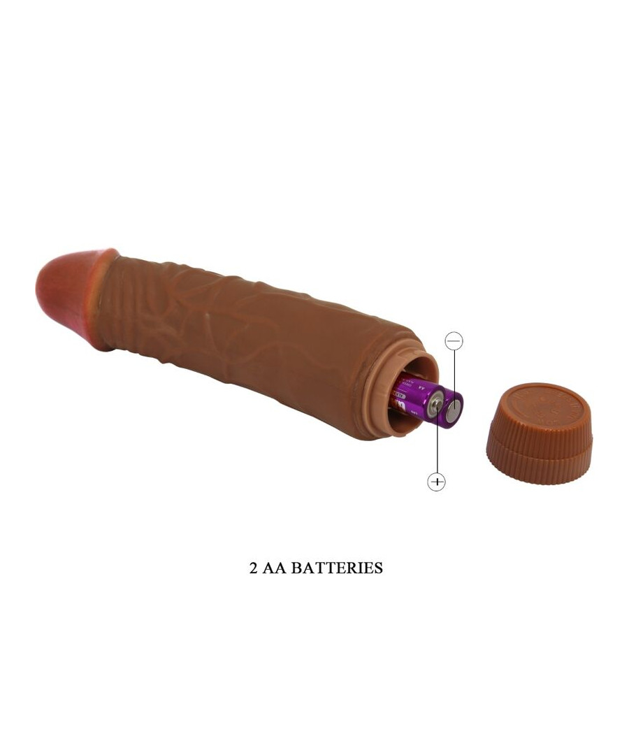 BAILE - JEFF VIBRADOR REALÍSTICO 19.5 CM MULATO