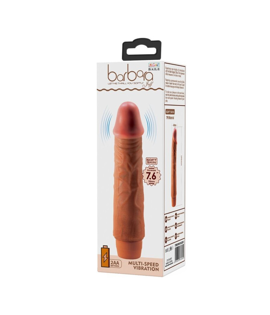 BAILE - JEFF REALISTIC VIBRATOR 19.5 CM MULATTO