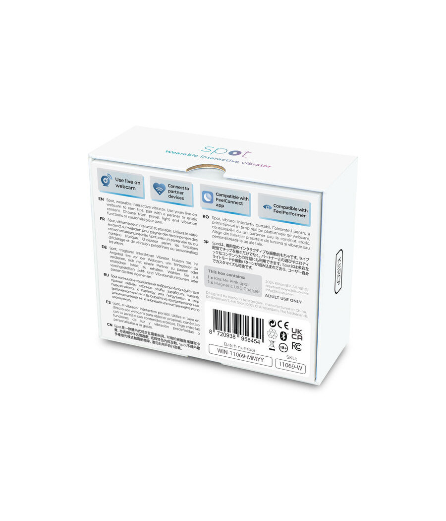 KIIROO - SPOT KISS ME U-SHAPED VIBRATOR PINK