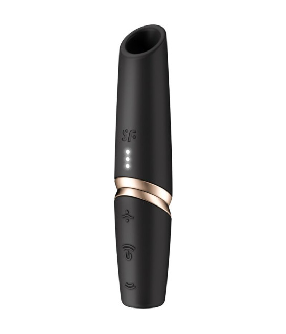 SATISFYER - ESTIMULADOR DE CLITÓRIS PERFECT KISS WAVE PRETO / DOURADO