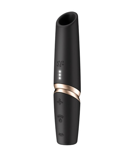 SATISFYER - PERFECT KISS WAVE CLITORIS STIMULATOR BLACK / GOLD