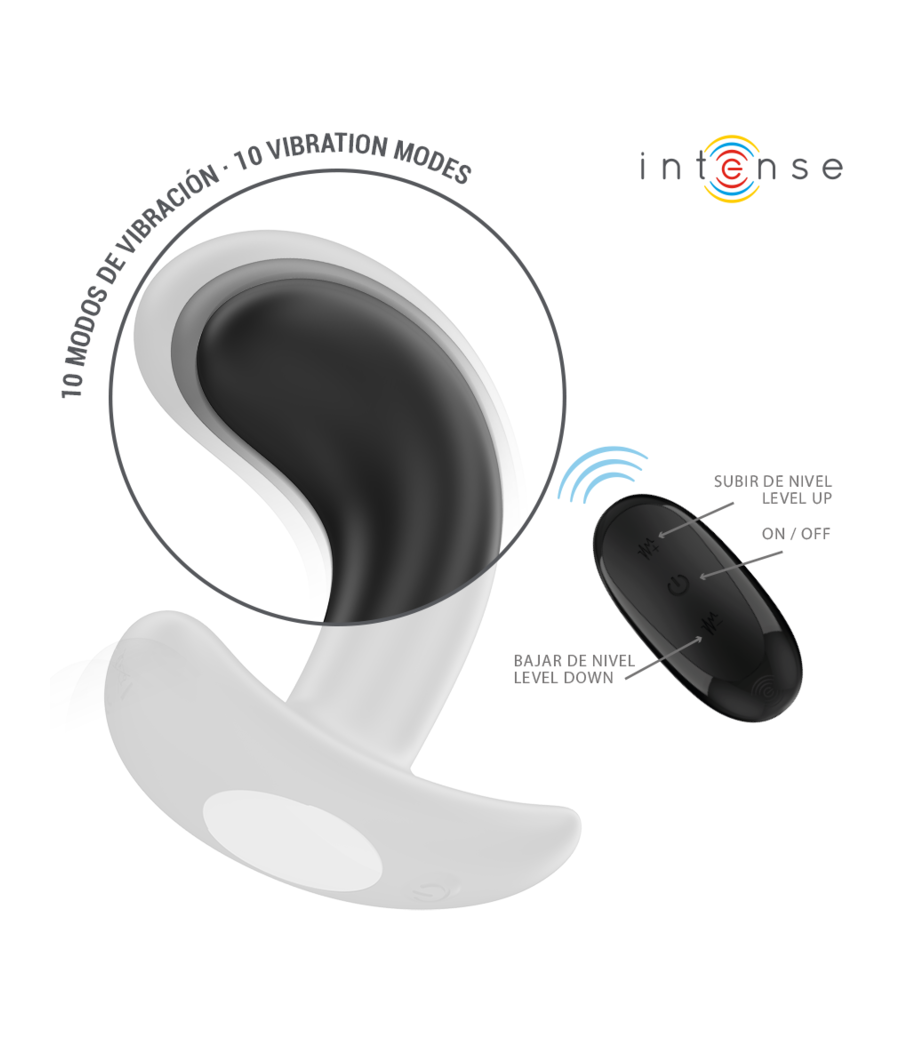 INTENSE - CHANDLER ANAL PLUG 10 VIBRAZIONI NERO TELECOMANDO