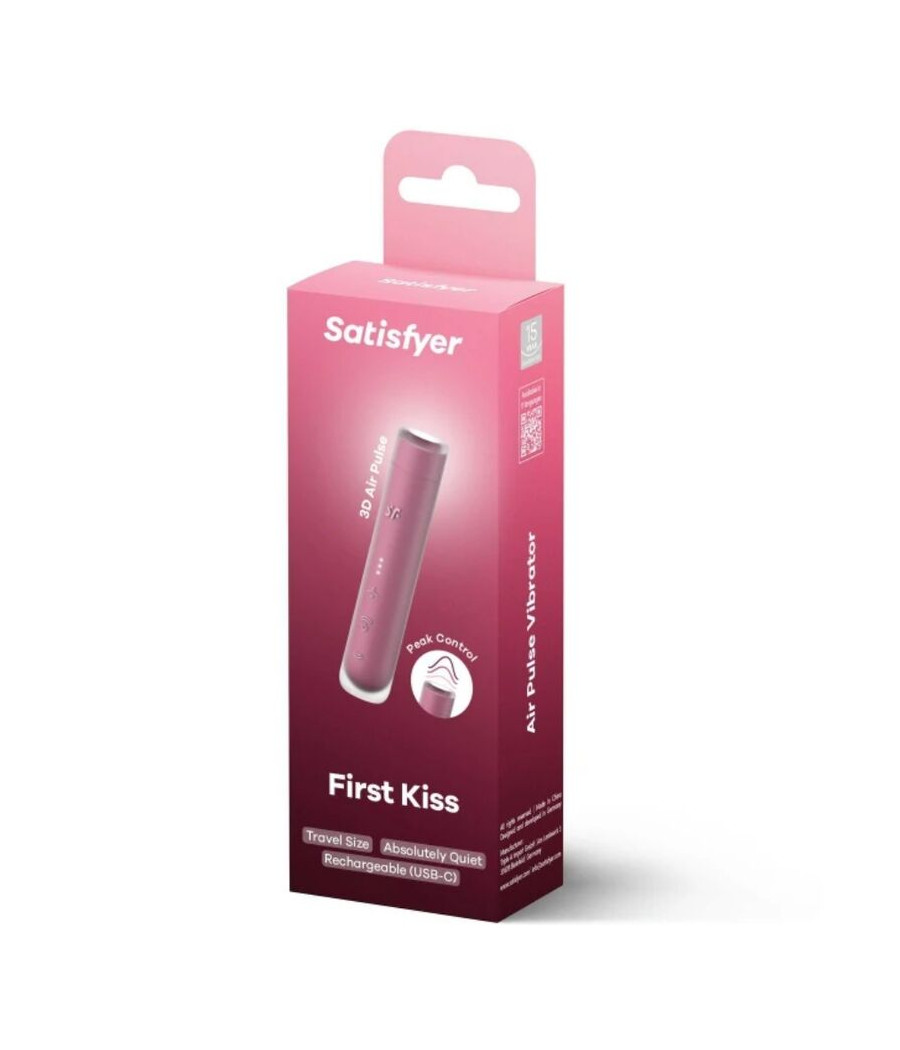 SATISFYER - ESTIMULADOR DE CLITÓRIS FIRST KISS WAVE GARNET