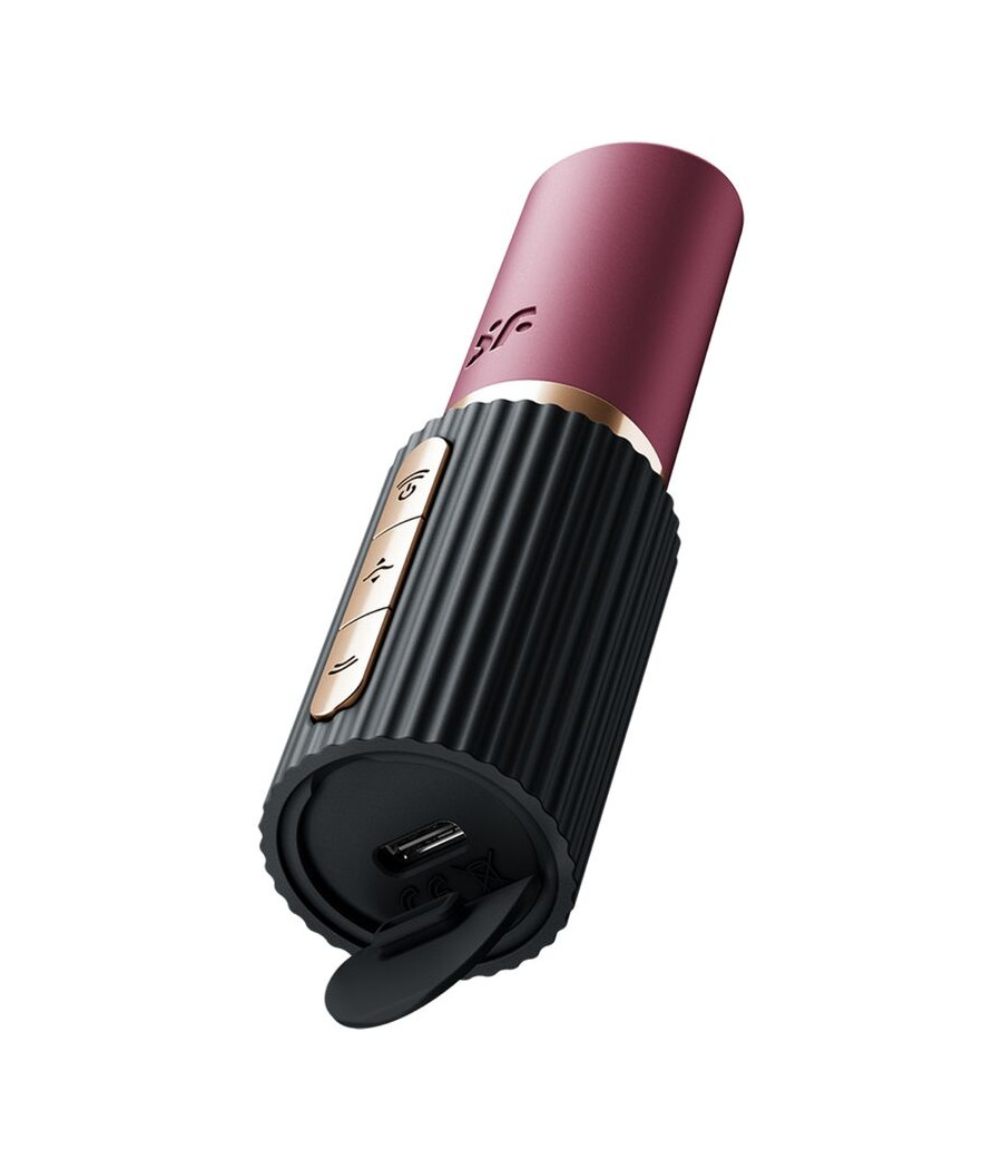 SATISFYER - PRO 2 KISS WAVE KLITORIS-STIMULATOR GRANAT / SCHWARZ