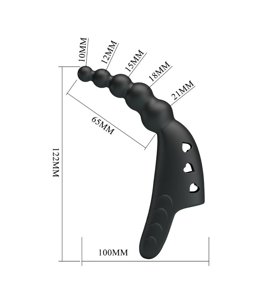 PRETTY LOVE - JORDIN FINGERVIBRATOR 10 VIBRATIONEN SCHWARZ