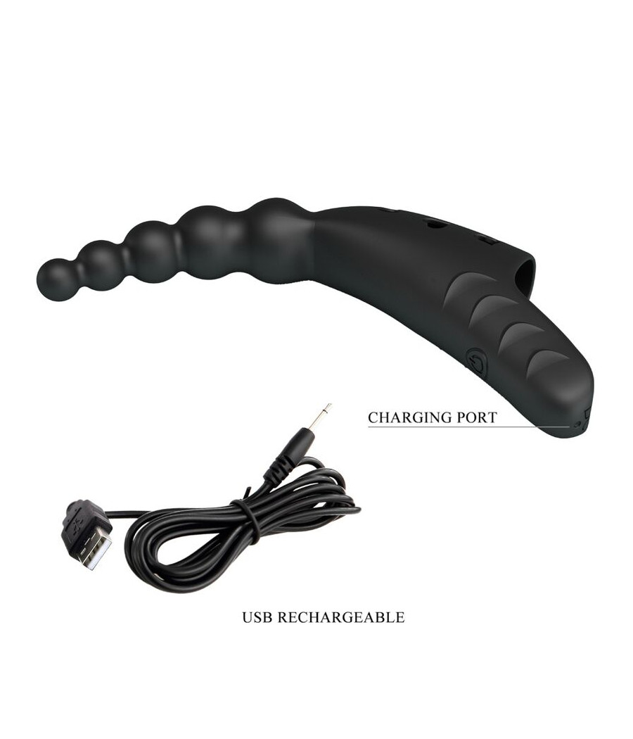 PRETTY LOVE - JORDIN FINGERVIBRATOR 10 VIBRATIONEN SCHWARZ