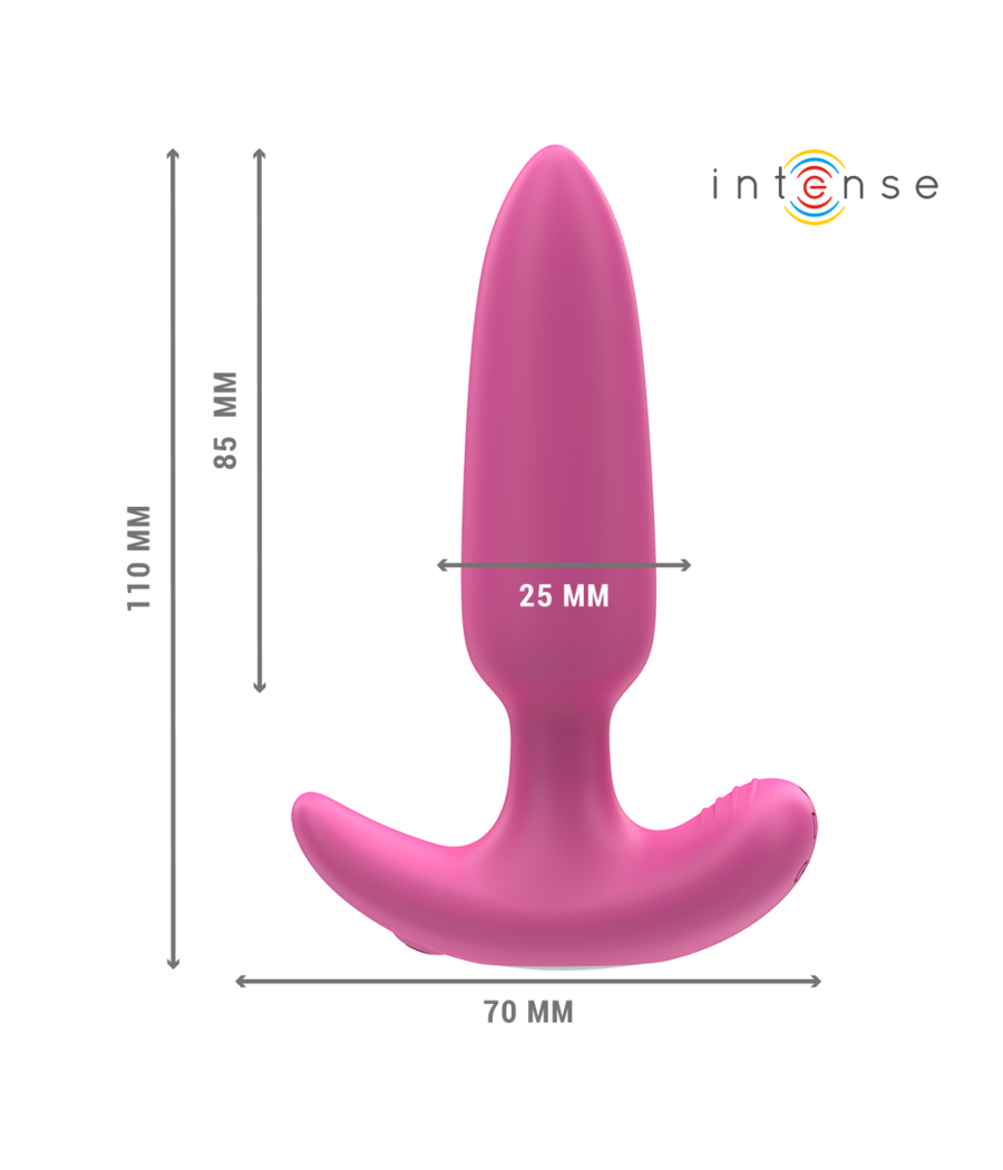 INTENSE - ROSS PLUG ANAL 10 VIBRACIONES ROSA CONTROL REMOTO