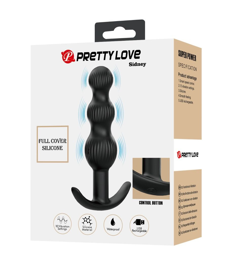 PRETTY LOVE - SIDNEY ANAL VIBRATOR 10 VIBRATIONS BLACK