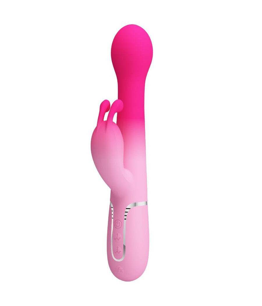 PRETTY LOVE - DEJON 3 IN 1 MULTIFUNCTION RABBIT VIBRATOR PINK
