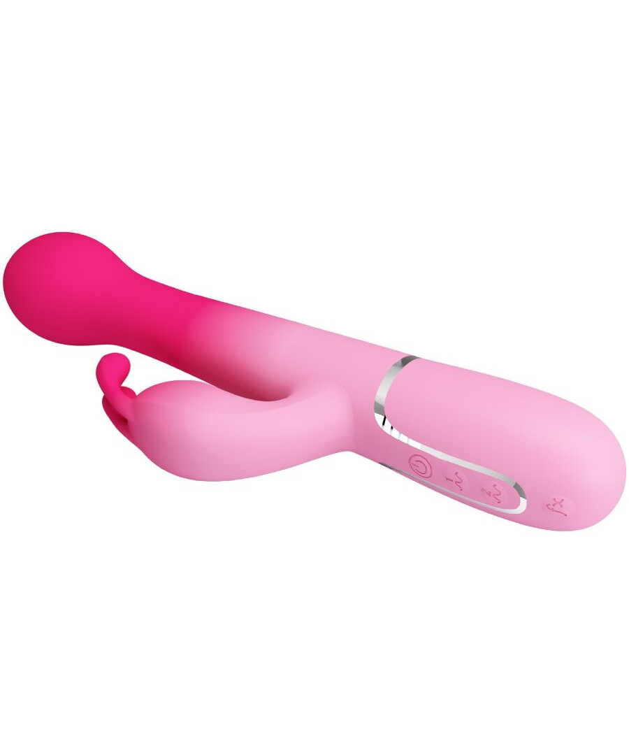 PRETTY LOVE - VIBRATEUR LAPIN MULTIFONCTION 3 EN 1 DEJON ROSE