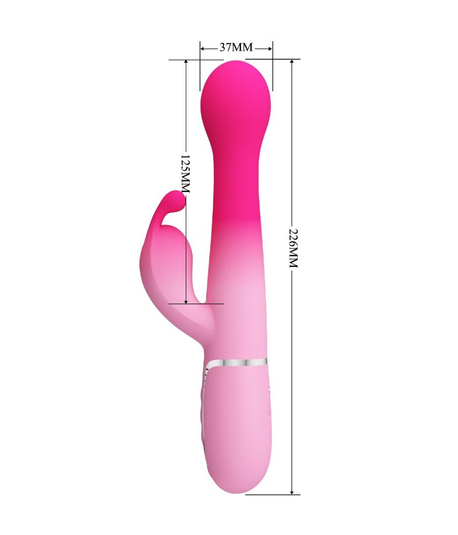 PRETTY LOVE - DEJON 3 IN 1 MULTIFUNCTION RABBIT VIBRATOR PINK