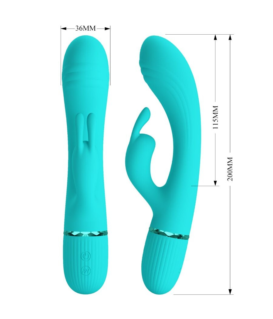 PRETTY LOVE - SCOCCO VIBRADOR RABBIT TURQUESA