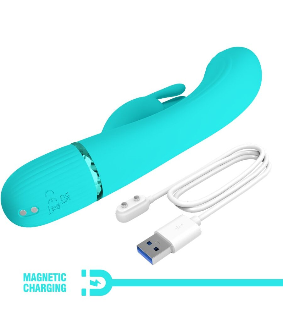 PRETTY LOVE - SCOCCO VIBRADOR COELHO TURQUESA