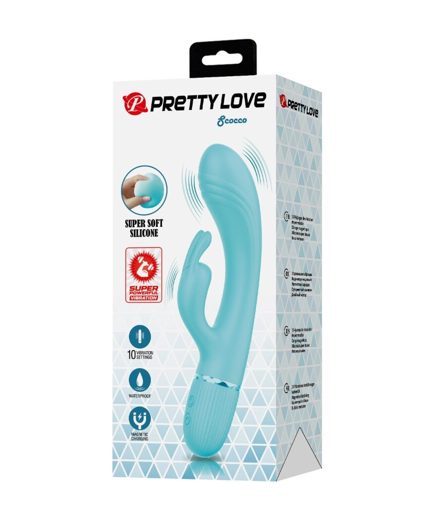 PRETTY LOVE - SCOCCO VIBRADOR RABBIT TURQUESA