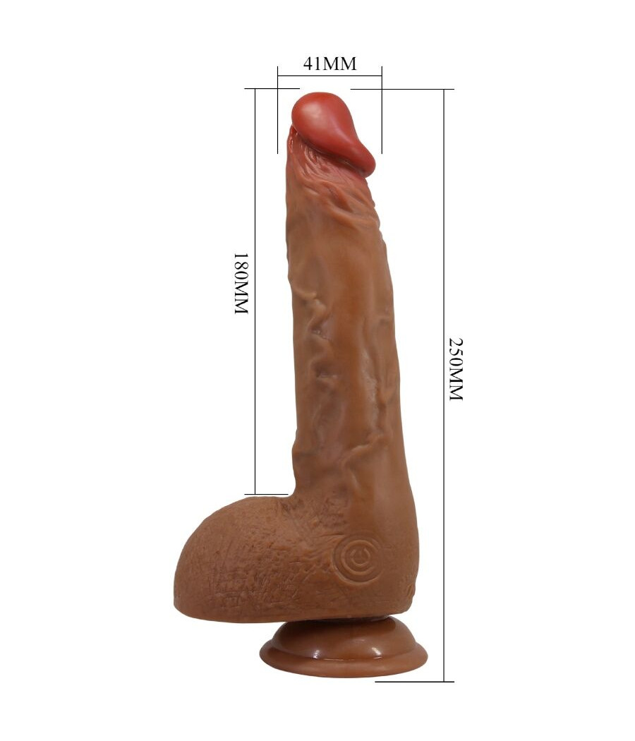 BAILE - BEAUTIFUL WILKS VIBRADOR REALÍSTICO 5 AJUSTES 25 CM MULATO