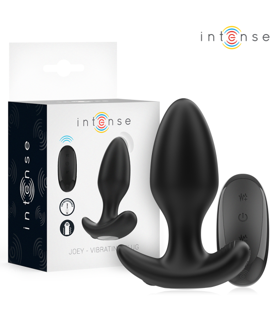 INTENSE - JOEY ANAL PLUG 10 VIBRAÇÕES PRETO CONTROLE REMOTO