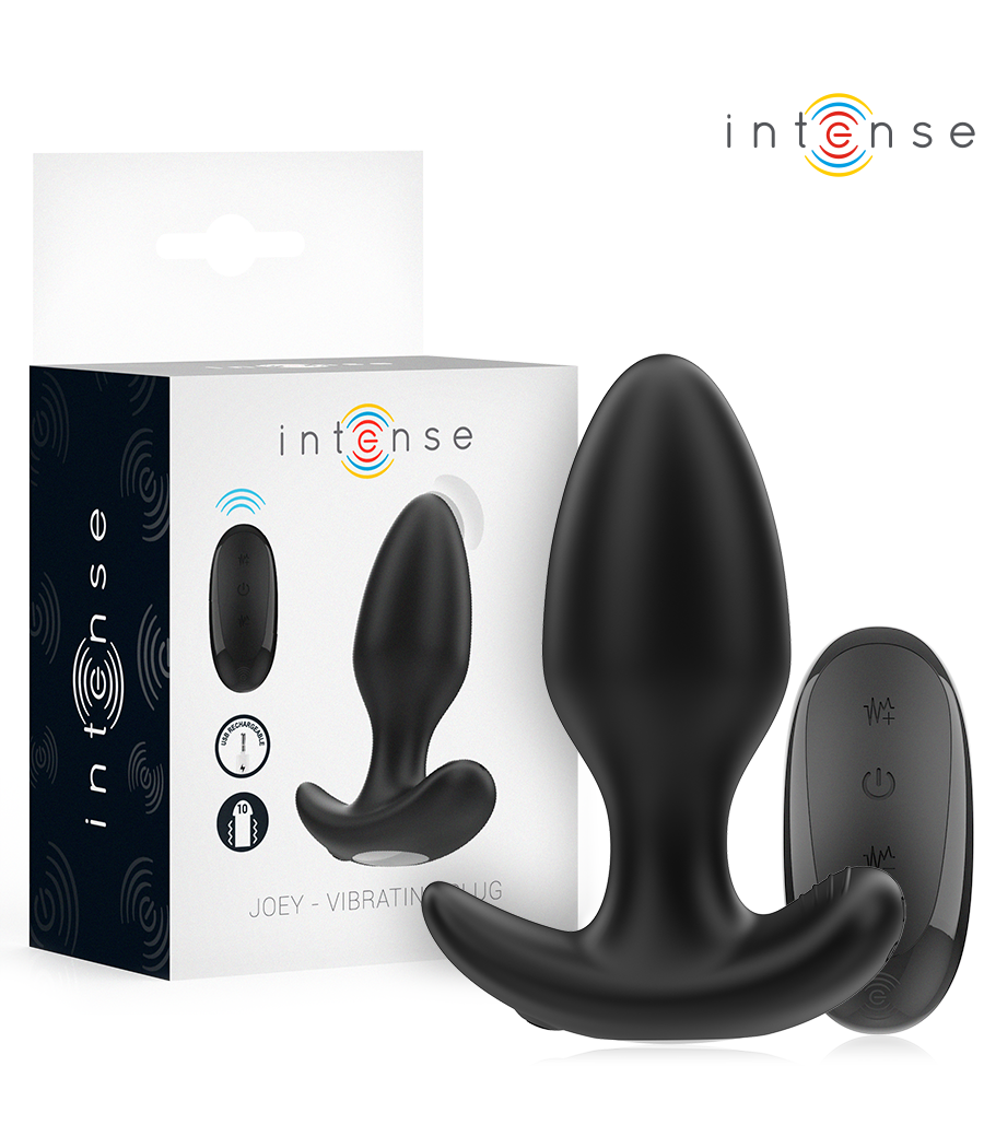INTENSE - JOEY ANAL PLUG 10 VIBRAZIONI NERO TELECOMANDO