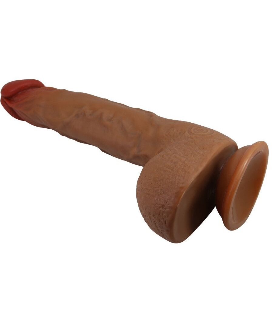 BAILE - BEAUTIFUL WILKS VIBRADOR REALÍSTICO DE 5 CONFIGURACIONES 25 CM MULATO