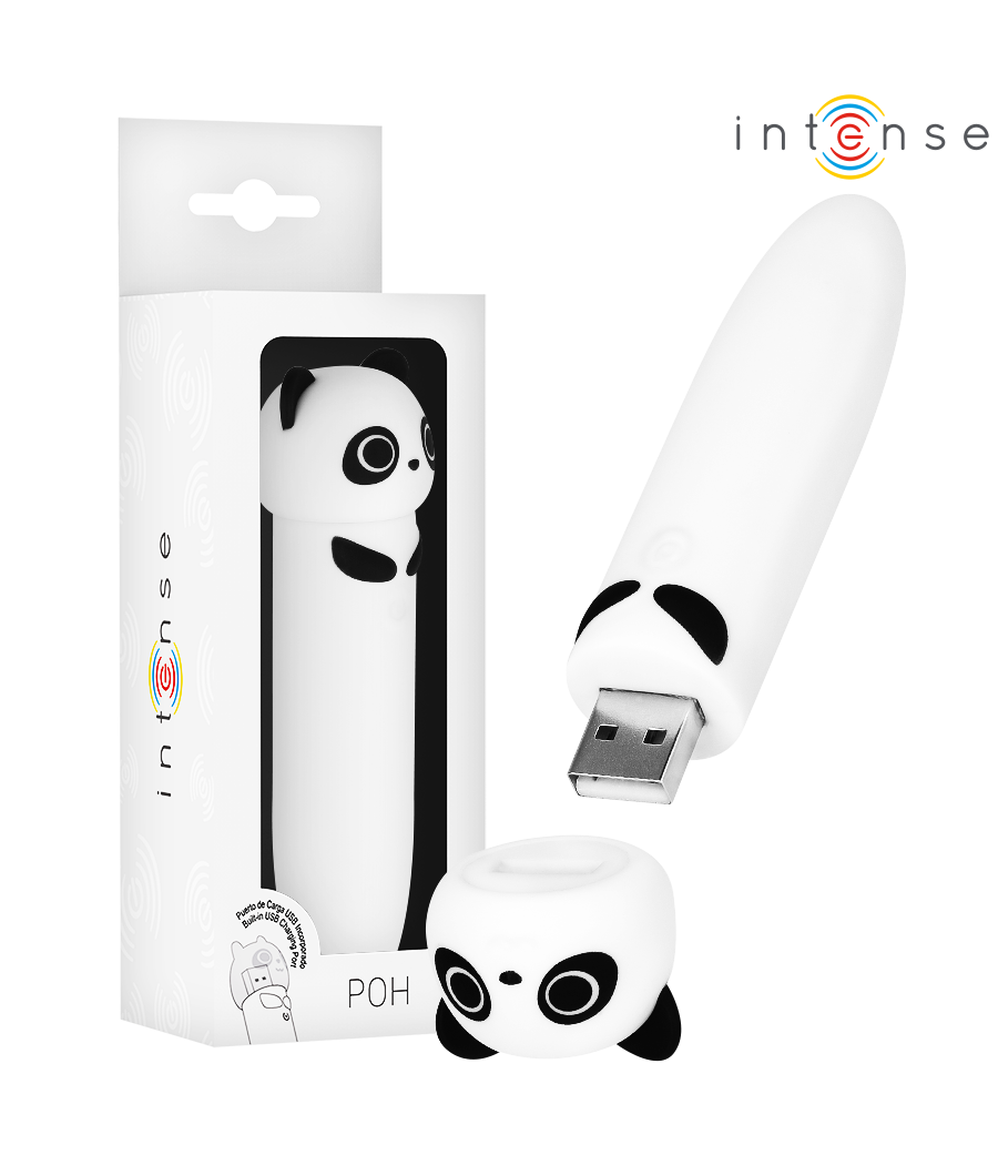 INTENSO - POH PANDA VIBRATING BULLET USB RECARREGÁVEL 10 X 2,2 CM