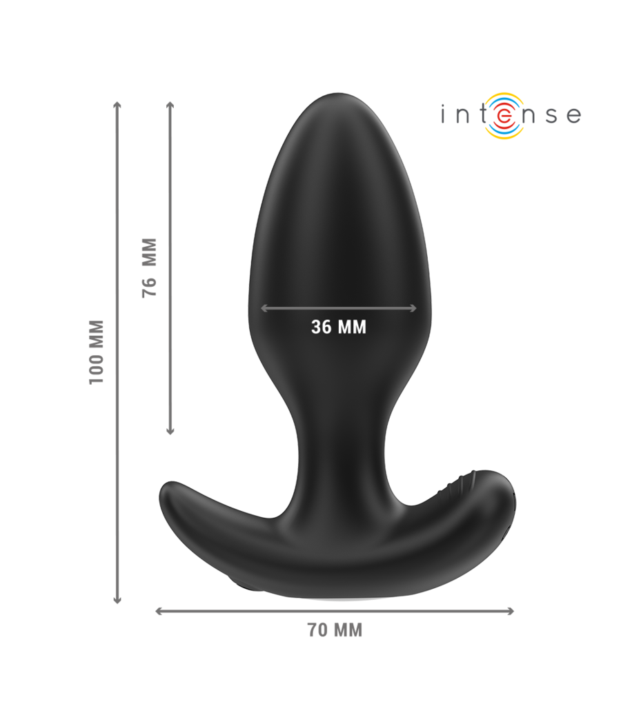 INTENSE - JOEY PLUG ANAL 10 VIBRACIONES NEGRO CONTROL REMOTO