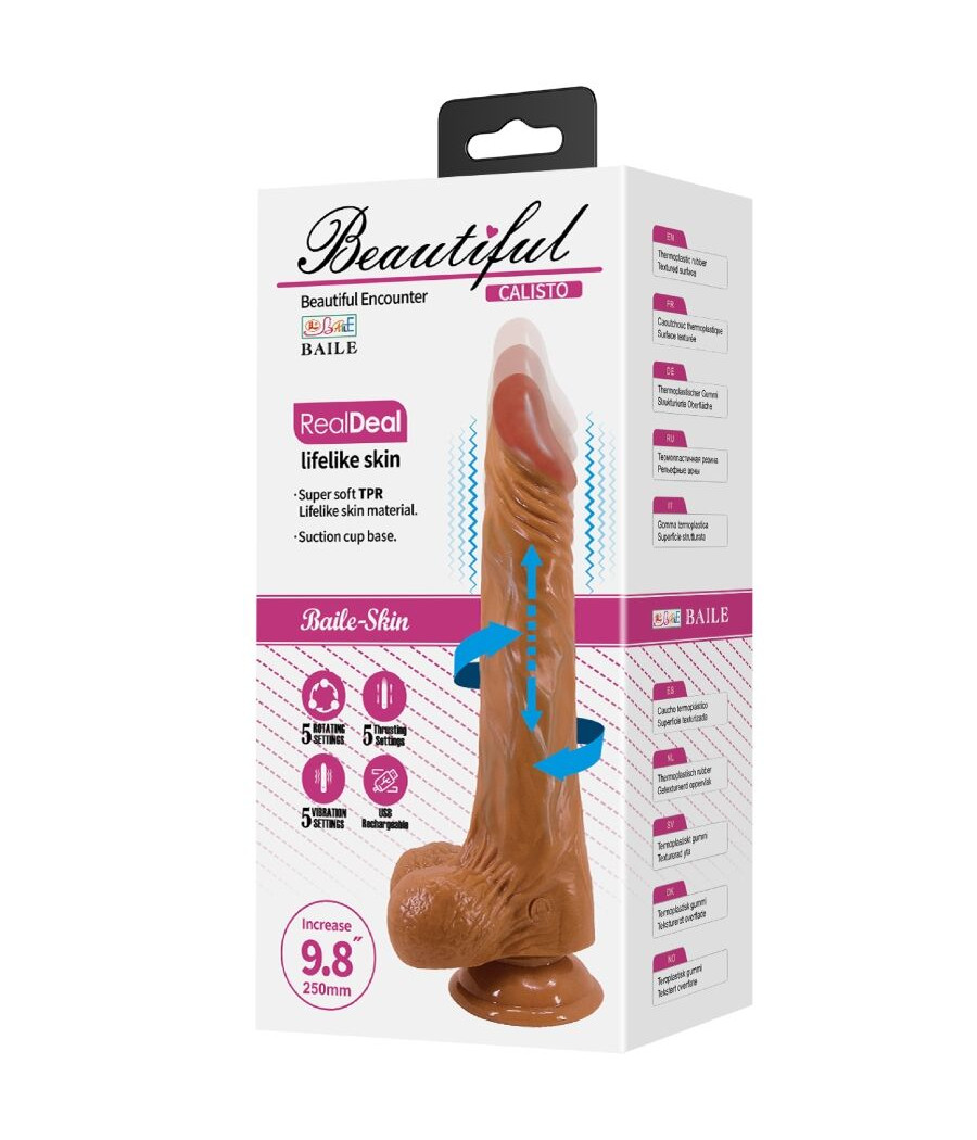 BAILE - CALISTO DILDO REALÍSTICO 25 CM NATURAL