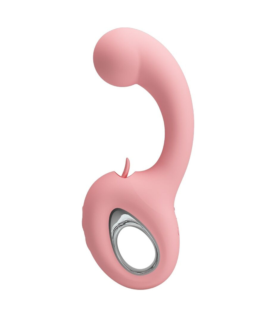 PRETTY LOVE - VIBRATEUR POINT G + STIMULATEUR DE CLITORIS ERYNNYES 10 VIBRATIONS ROSE