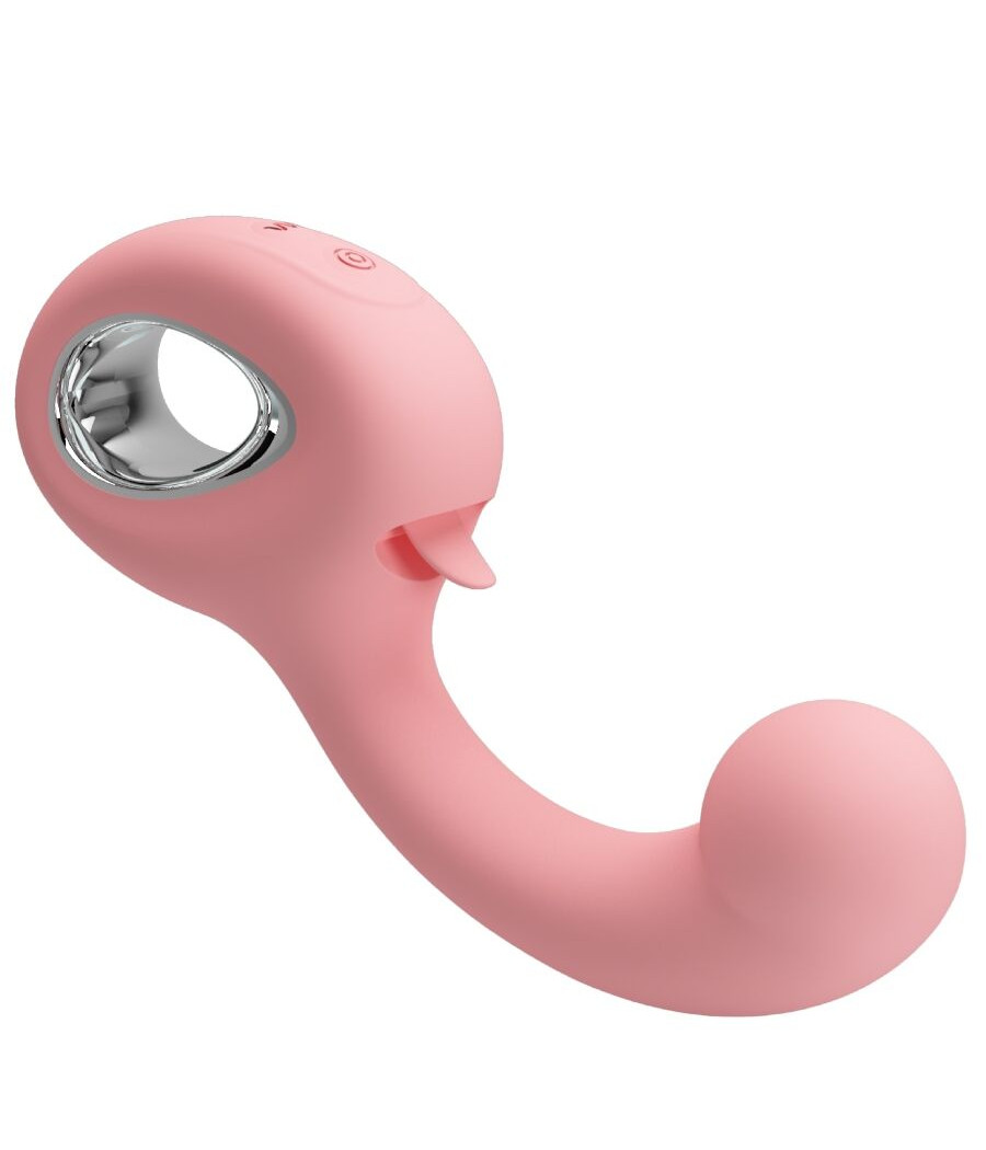 PRETTY LOVE - ERYNNYES G-SPOT VIBRATOR + KLITORIS-STIMULATOR 10 VIBRATIONEN ROSA