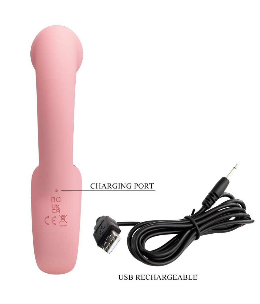 PRETTY LOVE - ERYNNYES G-SPOT VIBRATOR + CLITORIS STIMULATOR 10 VIBRATIONS PINK