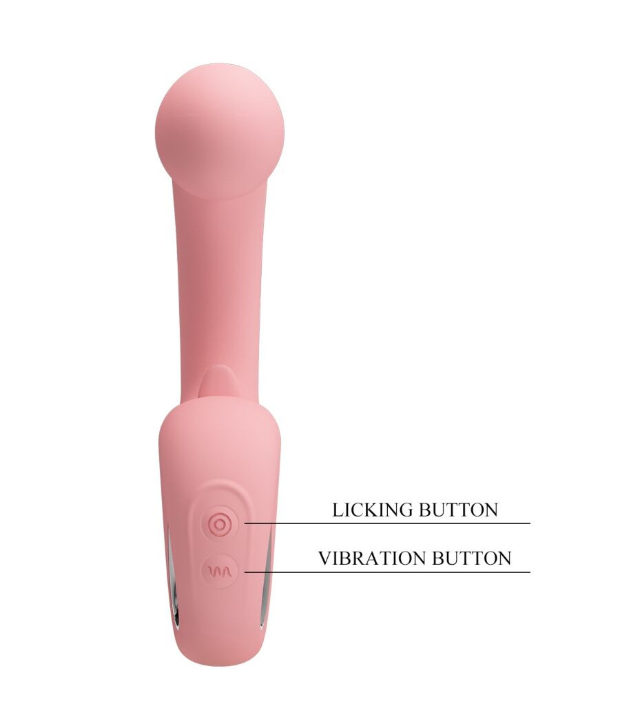 PRETTY LOVE - ERYNNYES VIBRADOR PUNTO G + ESTIMULADOR CLÍTORIS 10 VIBRACIONES ROSA
