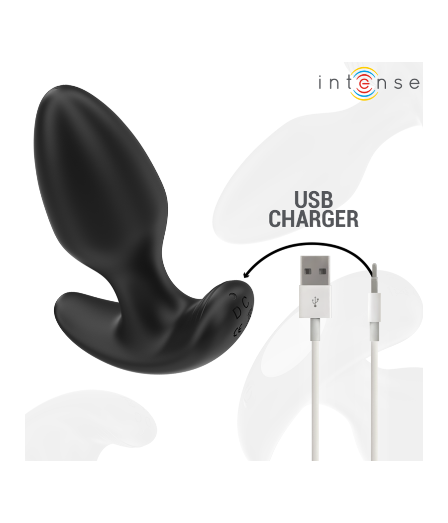 INTENSE - JOEY ANAL PLUG 10 VIBRATIONS NOIR TÉLÉCOMMANDE