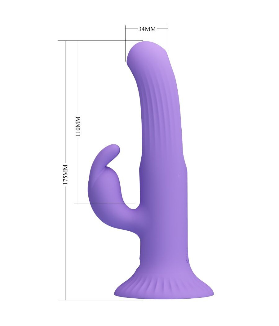 PRETTY LOVE - VIBRATEUR LAPIN KILLMOULIS 12 MODES DE VIBRATION VIOLET