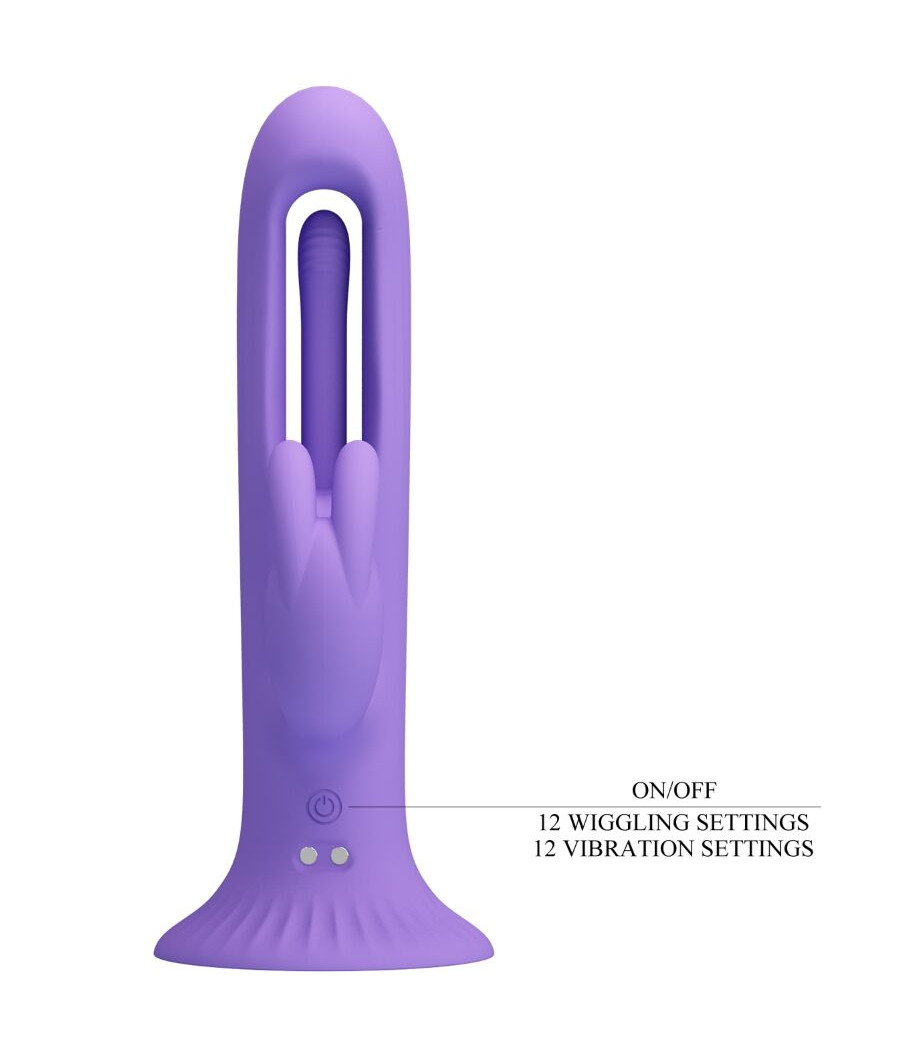 PRETTY LOVE - VIBRATEUR LAPIN KILLMOULIS 12 MODES DE VIBRATION VIOLET