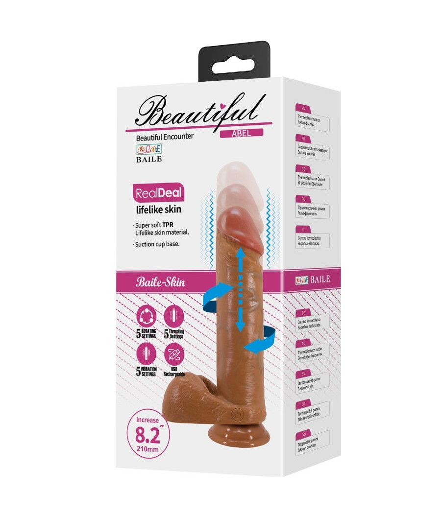 BAILE - ABEL DILDO REALISTICO 21 CM MULATTO