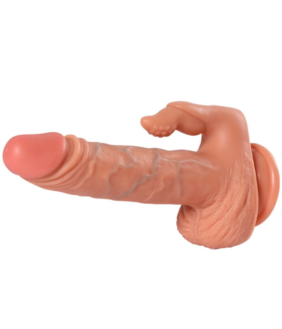 SHEQU - JULIAN DILDO AND CLITORIS STIMULATOR WITH VIBRATION AND REMOTE CONTROL 16 CM