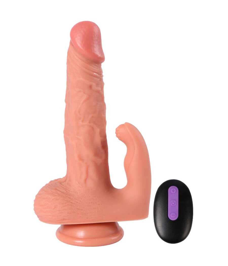 SHEQU - HAYDEN DILDO ET STIMULATEUR DE CLITORIS AVEC VIBRATION ET TÉLÉCOMMANDE 16 CM