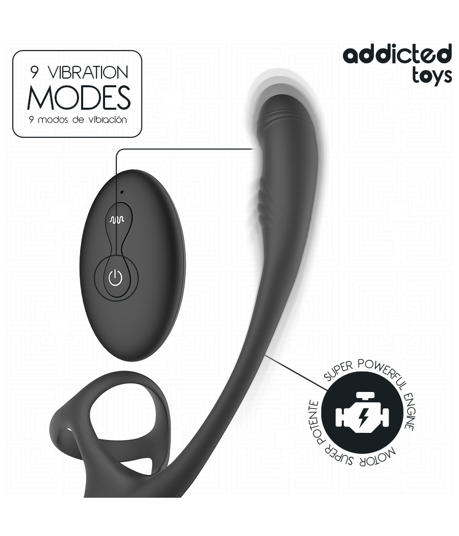 ADDICTED TOYS – ANALPLUG MIT VIBRATION, 360°-WELLUNG UND HODENSTIMULATOR