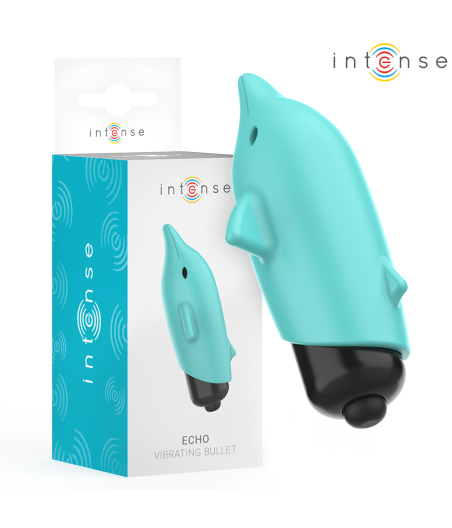 INTENSE - ECHO BALLE VIBRANTE BLEU DAUPHIN 8 X 4,7 CM