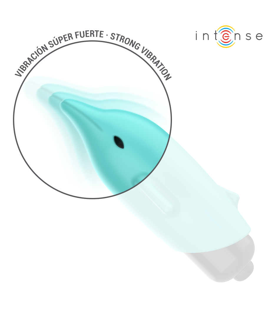 INTENSE - ECHO BALLE VIBRANTE BLEU DAUPHIN 8 X 4,7 CM