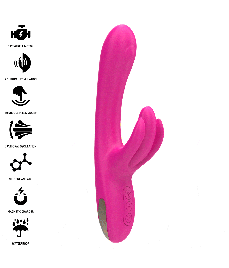 INTENSE - BRITNEY MULTIFUNCIONAL RABBIT VIBRADOR 23 CM ROSA