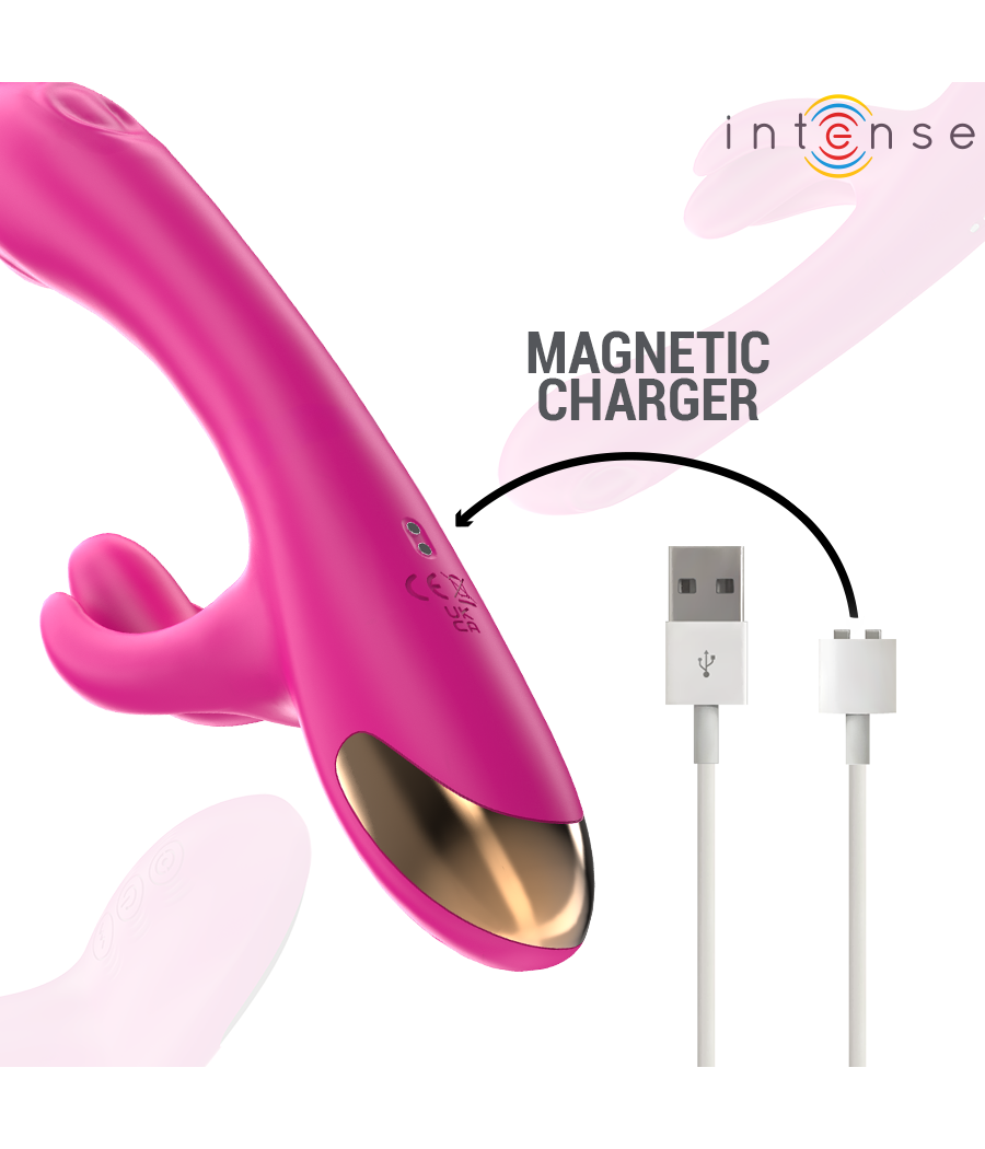 INTENSE - VIBRATORE MULTIFUNZIONE CONIGLIO BRITNEY 23 CM ROSA