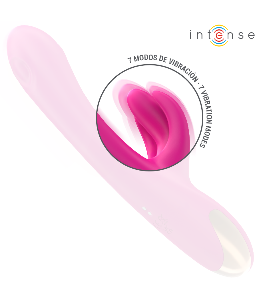 INTENSE - BRITNEY VIBRATEUR LAPIN MULTIFONCTION 23 CM ROSE