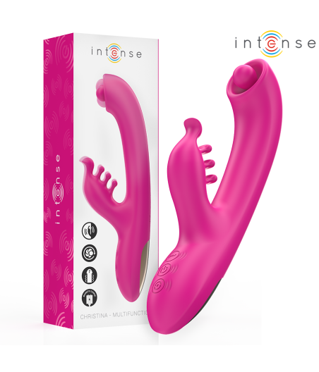 INTENSE - CHRISTINA MULTIFUNKTIONS-RABBIT-VIBRATOR 22,5 CM ROSA