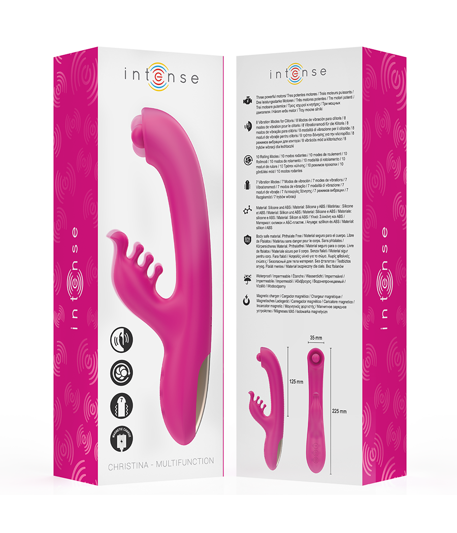 INTENSE - CHRISTINA MULTIFUNCIONAL RABBIT VIBRADOR 22,5 CM ROSA