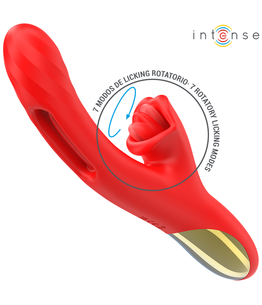 INTENSE - JESSICA MULTIFUNCTION VIBRATOR CLITORIS STIMULATION 24.8 CM RED