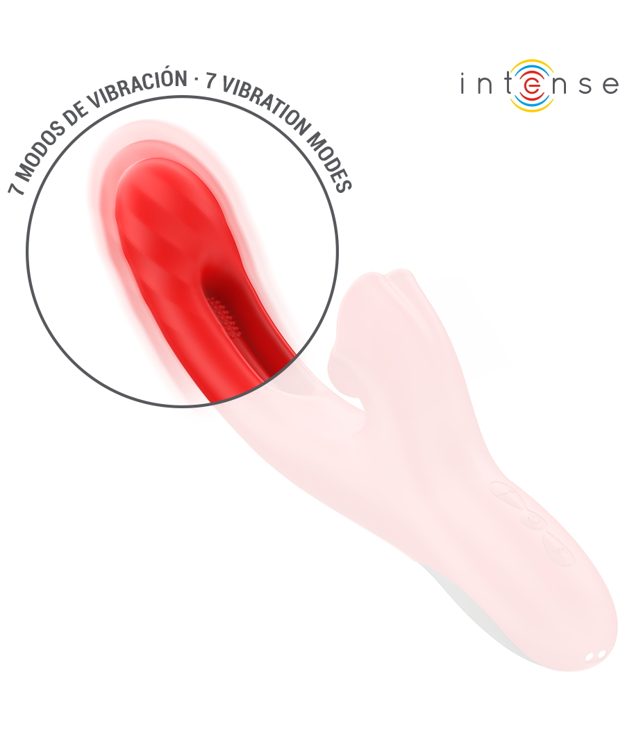 INTENSE - JESSICA MULTIFUNCTION VIBRATOR CLITORIS STIMULATION 24.8 CM RED