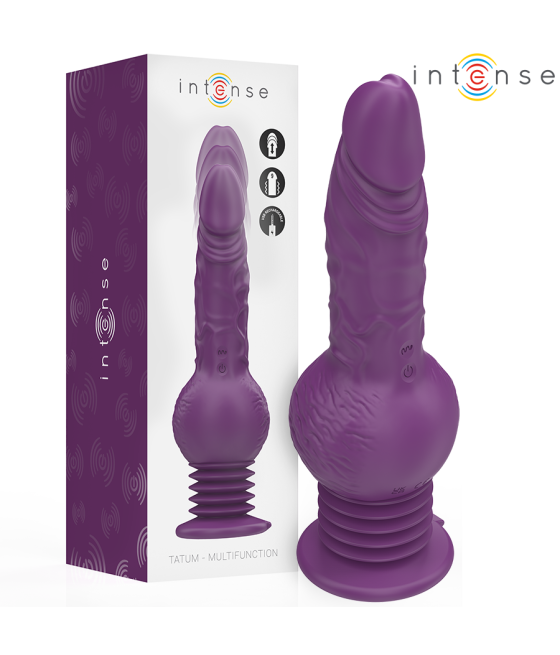 INTENSE - VIBRADOR MULTIFUNCIONAL TATUM COM VIBRAÇÃO PARA CIMA E PARA BAIXO 24 CM ROXO